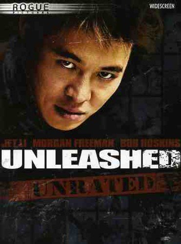 DVD cover for “Unleashed” featuring Jet Li’s face and dark background.