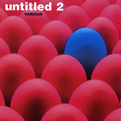 Album cover featuring a pattern of red eggs with one single blue egg.