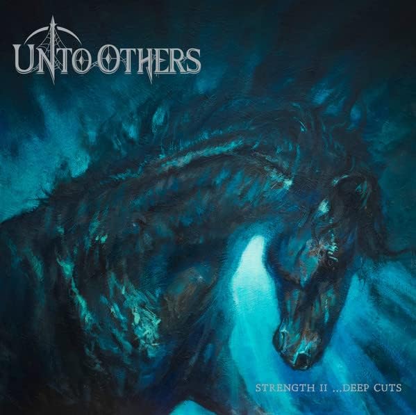 CD cover: dark blue painting of a horse’s head and neck.