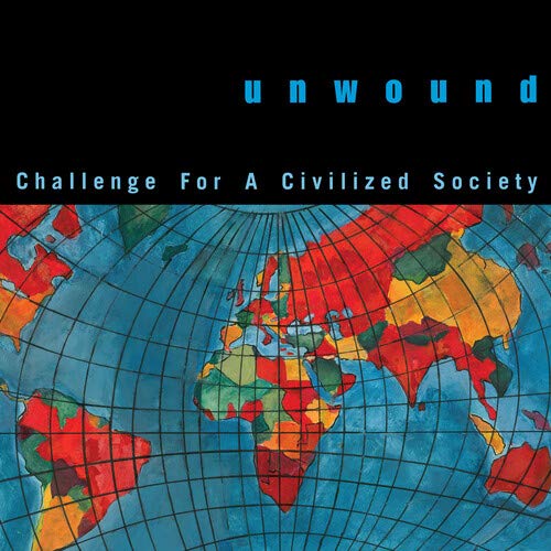 Unwound album cover: a colorful world map with grid lines.