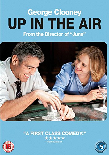 DVD cover for “Up In The Air” featuring George Clooney and Anna Kendrick.