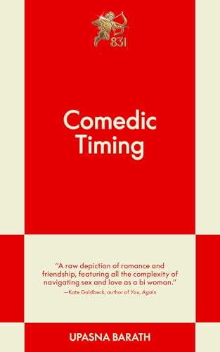 Red book cover with white text: "Comedic Timing" and author's name.