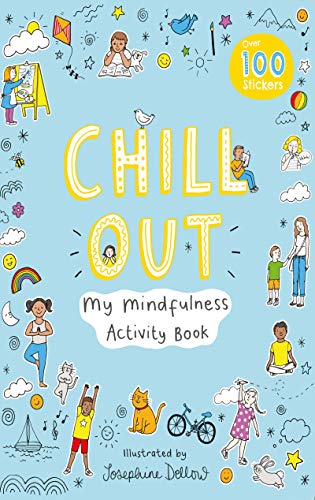 Book cover with colorful illustrations of children and mindfulness activities.