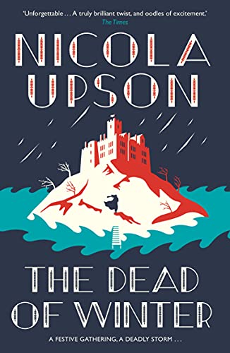 Book cover: “The Dead of Winter” with a castle on an island.