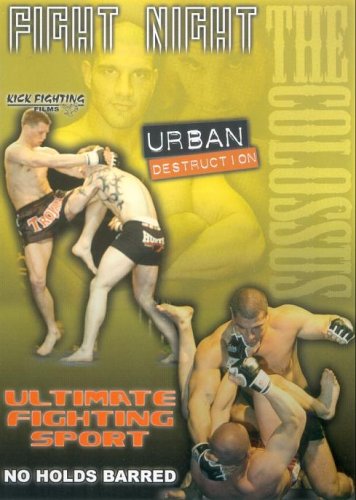 DVD cover for “Urban Destruction” featuring mixed martial arts fighters.