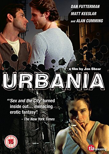 DVD cover for "Urbania" featuring two men and a smoker.
