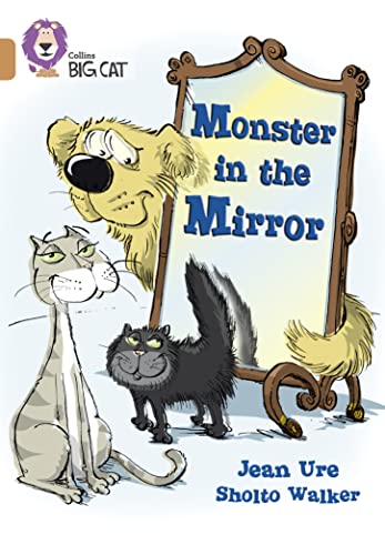 Book cover: cats and dog looking at a mirror reflection.
