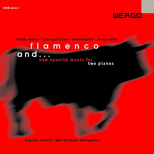 CD cover for “Flamenco” by Uriarte/Mrongovius, red and black abstract design.