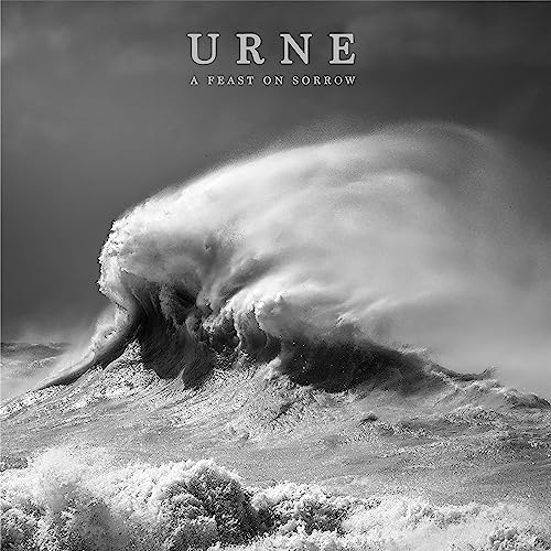 Black and white album cover featuring a massive, crashing ocean wave.