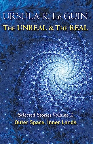 Book cover with title and author text over a blue swirling fractal pattern.