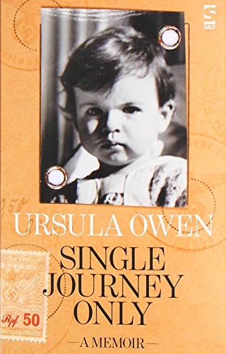Book cover: "Single Journey Only" memoir with a vintage baby portrait.