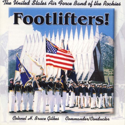 CD cover featuring a military band in uniform with flags before a white building.