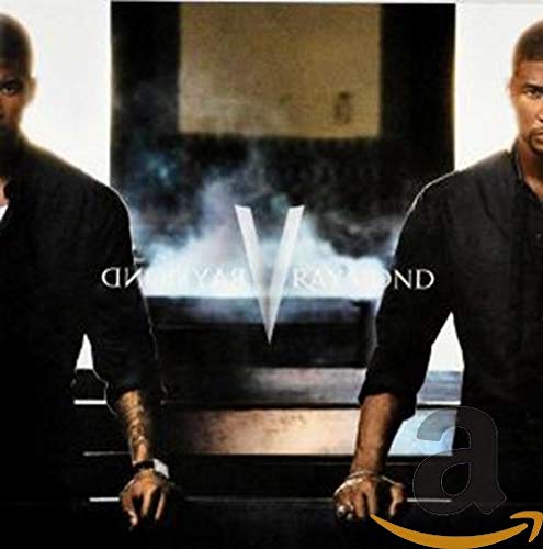 Usher's "Raymond v Raymond" CD cover with a mirrored image and dark tones.