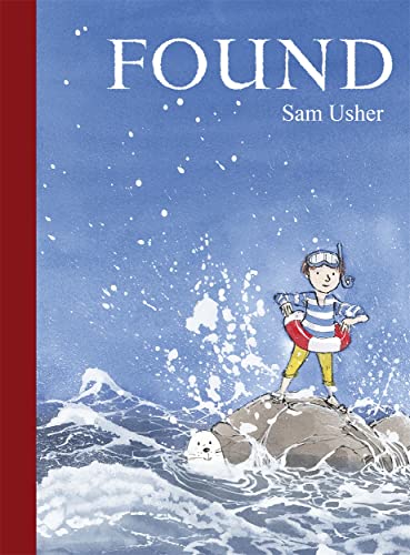 Book cover: “FOUND” with illustration of a child and polar bear at sea.