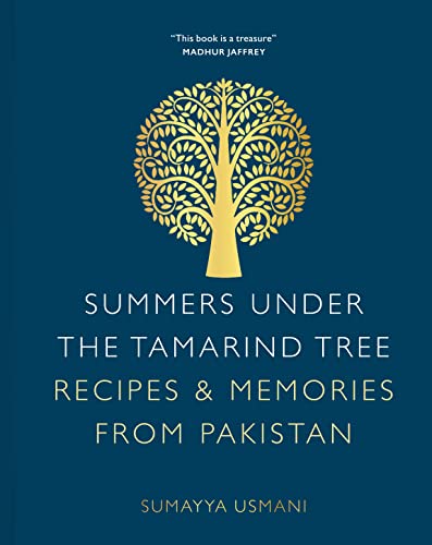 Book cover: golden tamarind tree illustration with white text on dark teal.