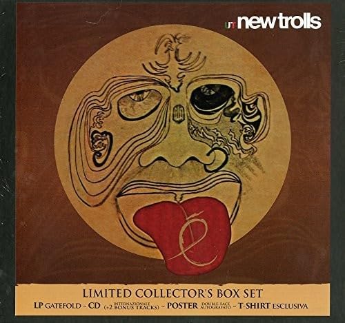 Album cover for Ut New Trolls - E', featuring abstract face illustration.