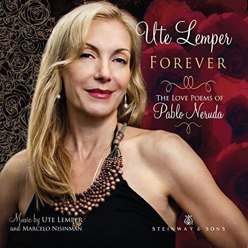 A woman with long blonde hair on a CD cover titled "Ute Lemper - Forever."