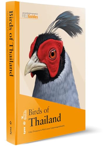 Book cover: “Birds of Thailand” featuring a red-wattled bird illustration.