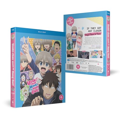 Uzaki-chan Wants To Hang Out!" Season 2 Blu-ray case with anime characters.