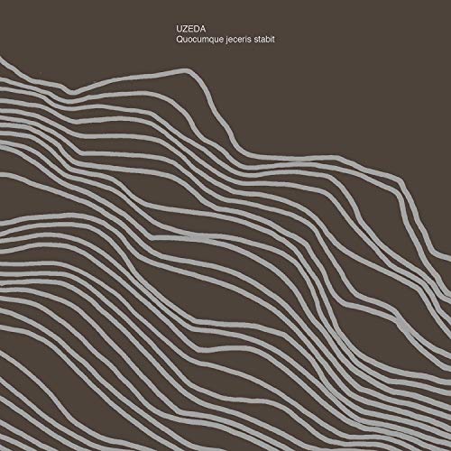 Uzeda album cover: abstract, layered lines on a dark brown background.