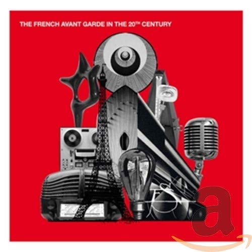 Red CD cover with a collage of French landmarks and objects.