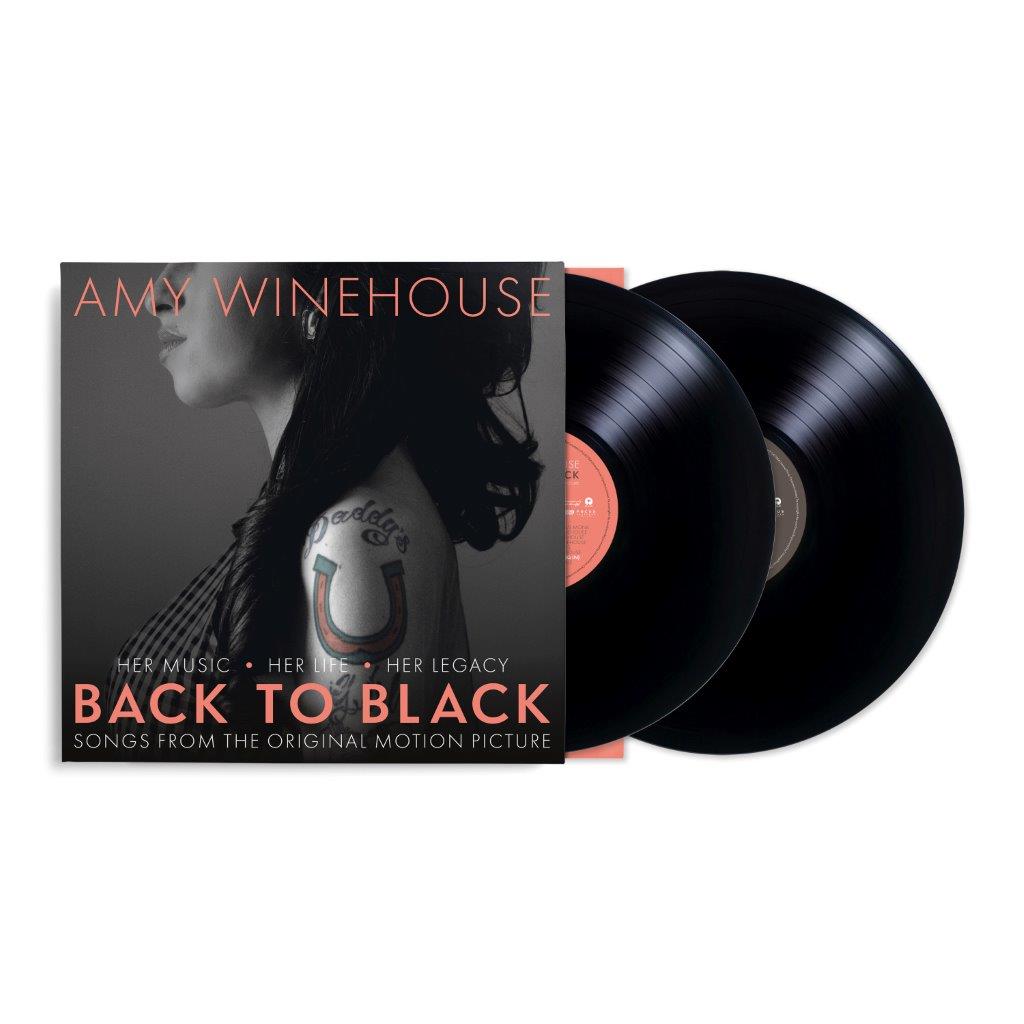 Amy Winehouse “Back To Black” vinyl record with portrait cover.