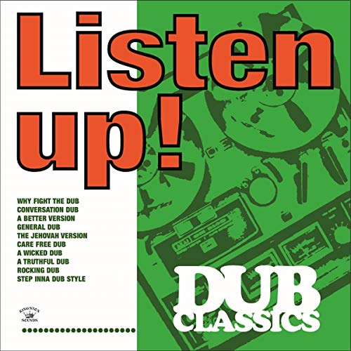 CD cover for “Listen Up! Dub Classics” with bold text and green background.