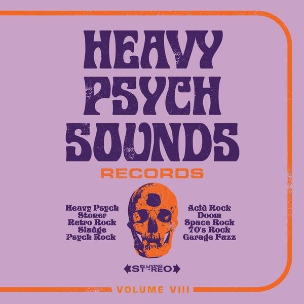 CD cover with orange border, skull graphic, and "Heavy Psych Sounds" text.