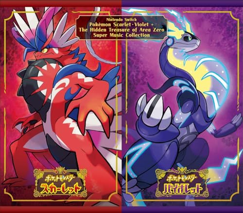Pokémon Scarlet & Violet CD cover featuring Koraidon and Miraidon.