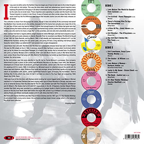 Red vinyl record with tracklist and album artwork featuring colorful concentric circles.