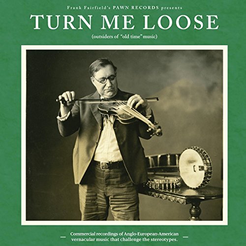 CD cover: Man playing violin with a drum nearby, green background.