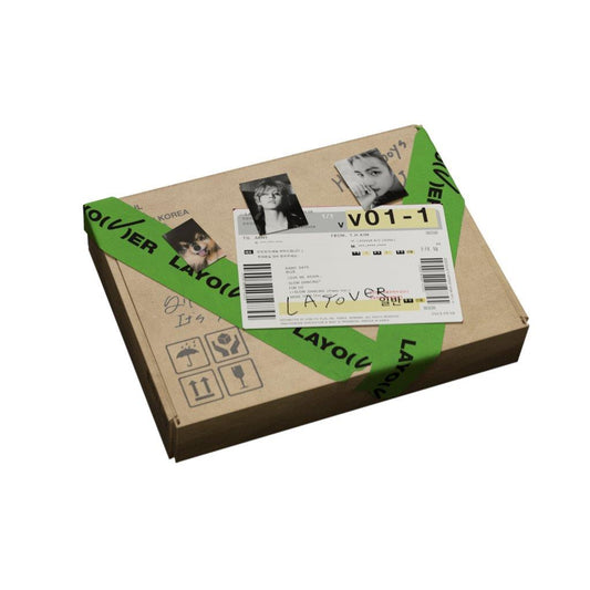 V (BTS) 'Layover' CD Version A in cardboard packaging with photo.