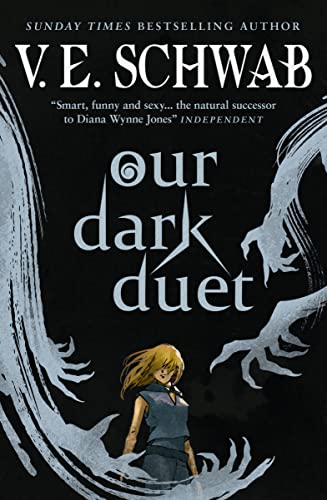 Book cover: dark figure with flowing lines, woman in silhouette.