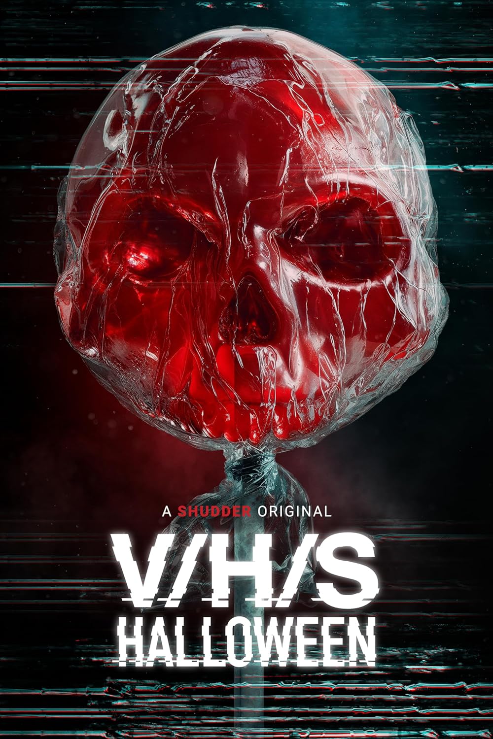 Horror film poster featuring a cracked, glowing pumpkin and title text.