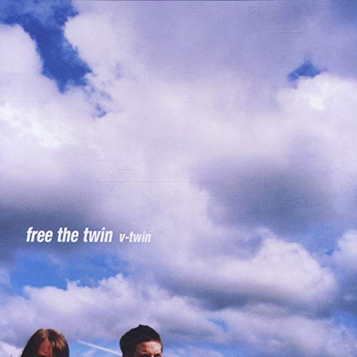 CD cover for V-twin’s “Free The Twin” featuring a cloudy sky and two figures.