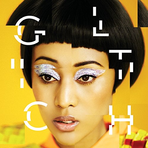V.v. Brown album cover, close-up portrait with glitch effect and yellow background.