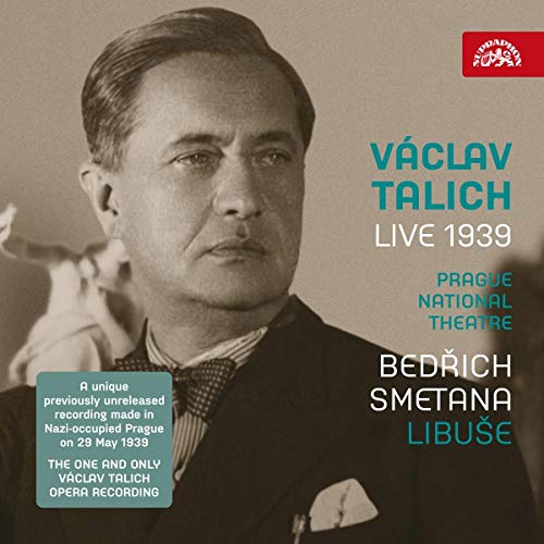 CD cover with a black-and-white photo of Vaclav Talich and text about the recording.