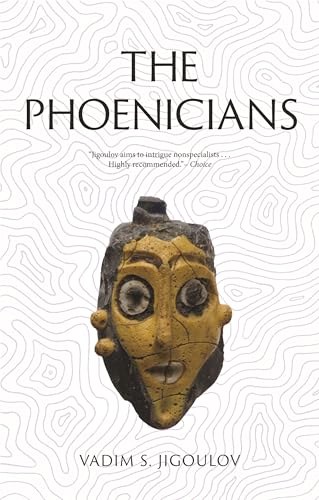 Book cover featuring a yellow ancient mask on a white topographic line background.