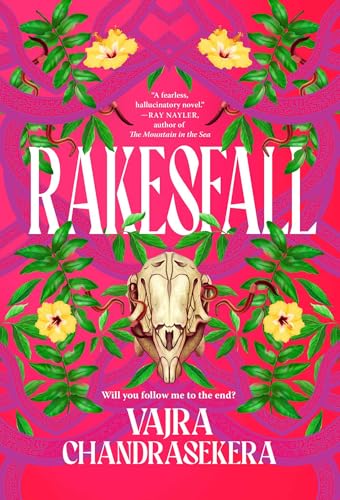 Book cover featuring a central animal skull surrounded by green leaves and yellow flowers.