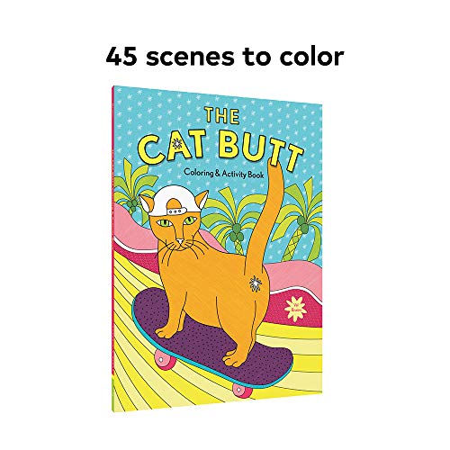 Book cover: orange cat skateboarding, text reads "The Cat Butt.