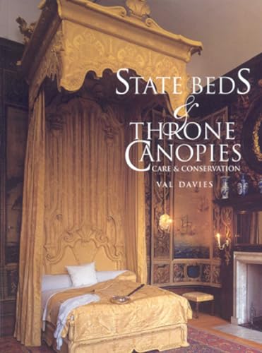 Book cover featuring a gilded, draped state bed in a historic room.