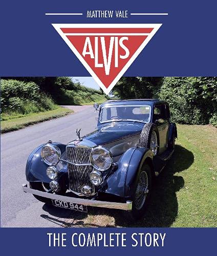 Book cover featuring a classic dark blue Alvis car on a road.