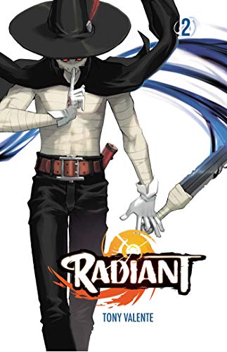 Radiant Vol 2 cover: a cloaked figure with red eyes and a sword.