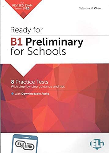 Textbook cover: "Ready for B1 Preliminary for Schools" with red and blue design.