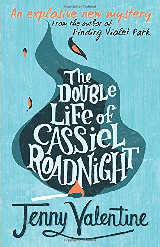 Book cover with a flame illustration, title text, and author name on blue background.