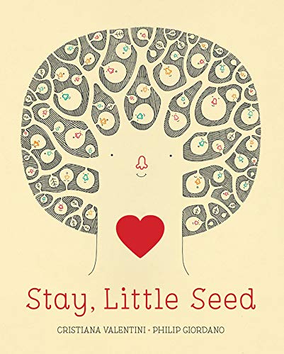 Book cover: face formed from seeds with a red heart below title.