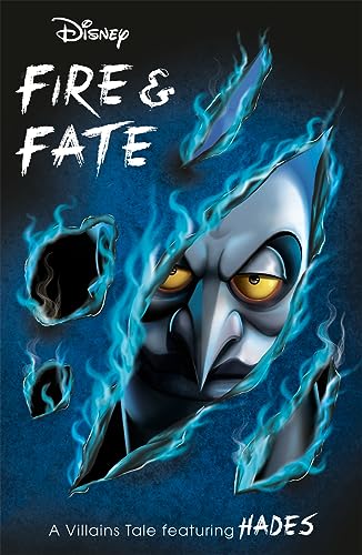 Book cover featuring Hades from Disney’s *Hercules* bursting through a fiery background.