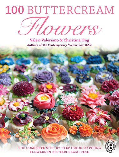 Book cover displaying colorful buttercream flowers piped onto cupcakes.