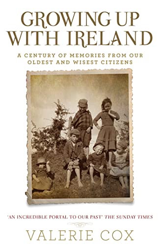 Book cover: "Growing Up with Ireland" featuring a vintage photo of children.