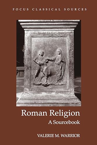 Book cover depicting a Roman relief sculpture and the title "Roman Religion.